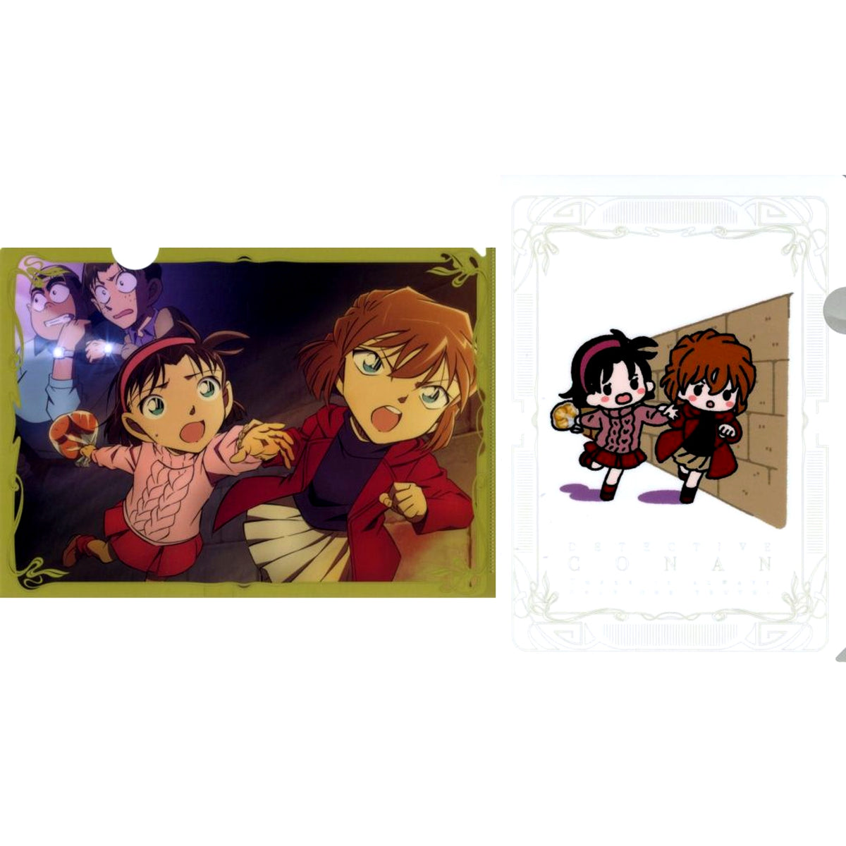 Group - The Old Blue Castle Investigation Event K Prize A4 Clear File Set of 2 Sega Lucky Kuji Detective Conan Memorial Cut FILE.2 [USED]