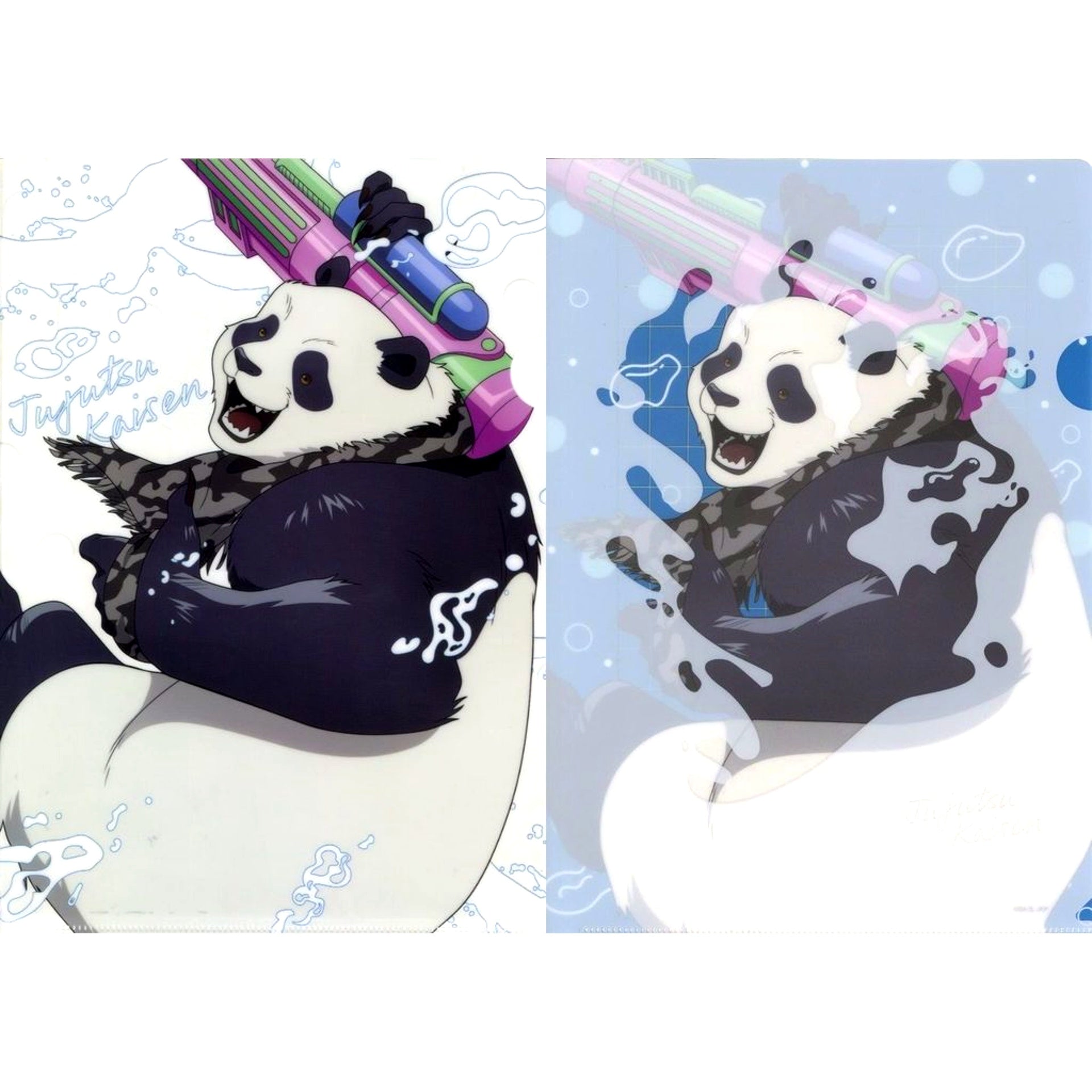 Panda I Prize Jujutsu Kaisen Splash x Battle Re A4 Clear File 2 Piece Set Sega Lucky Kuji [USED]