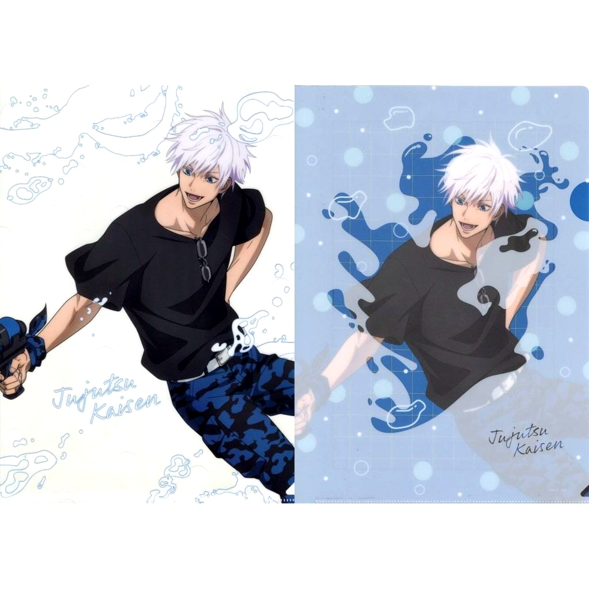Satoru Gojo I Prize Jujutsu Kaisen Splash x Battle Re A4 Clear File 2 Piece Set Sega Lucky Kuji [USED]