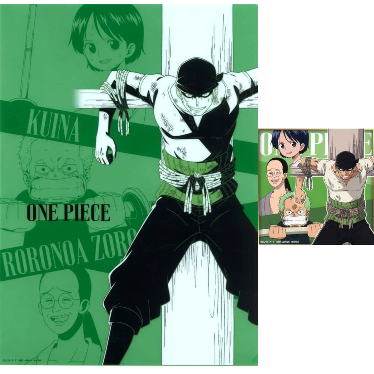 One Piece Roronoa Zoro & Others Ichiban Kuji Road to Dawn: Adventure's Journey A4 Clear File & Sticker Prize H [USED]