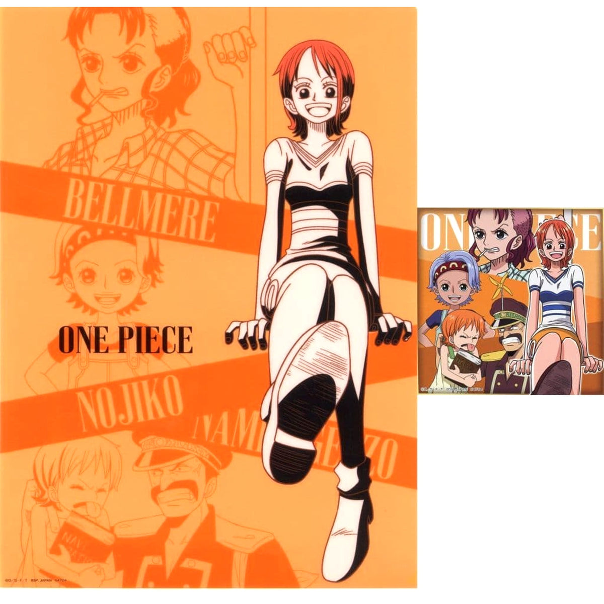 One Piece Nami & Others Ichiban Kuji Road to Dawn: Adventure's Journey A4 Clear File & Sticker Prize H [USED]