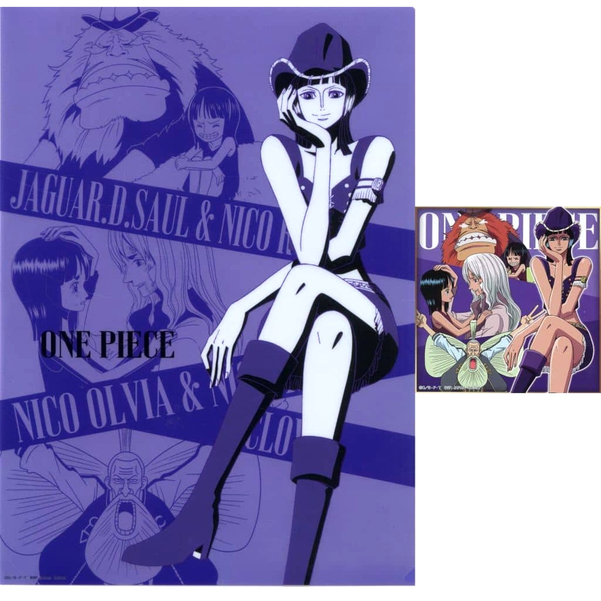 One Piece Nico Robin & Others Ichiban Kuji Road to Dawn: Adventure's Journey A4 Clear File & Sticker Prize H [USED]