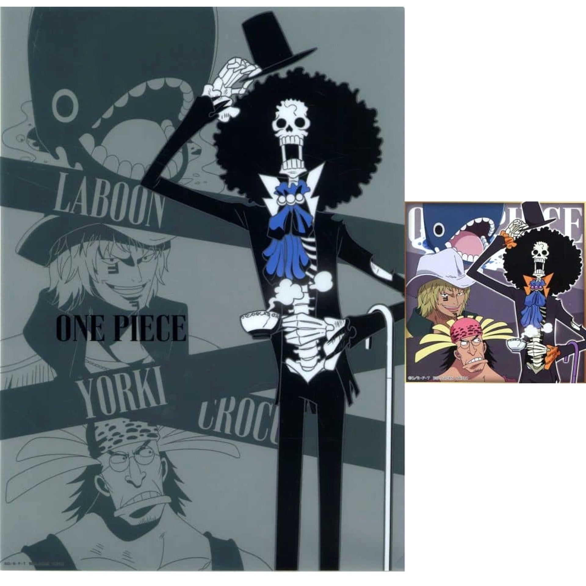 One Piece Brook & Others Ichiban Kuji Road to Dawn: Adventure's Journey A4 Clear File & Sticker Prize H [USED]