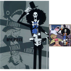 One Piece Brook & Others Ichiban Kuji Road to Dawn: Adventure's Journey A4 Clear File & Sticker Prize H [USED]