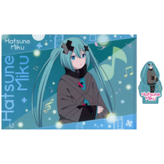 Hatsune Miku Closed Window Sekai Prize D Project Sekai Movie A Miku Who Cant Sing and a Broken Sekai A4 Clear File & Sticker Set Sega Lucky Kuji [USED]