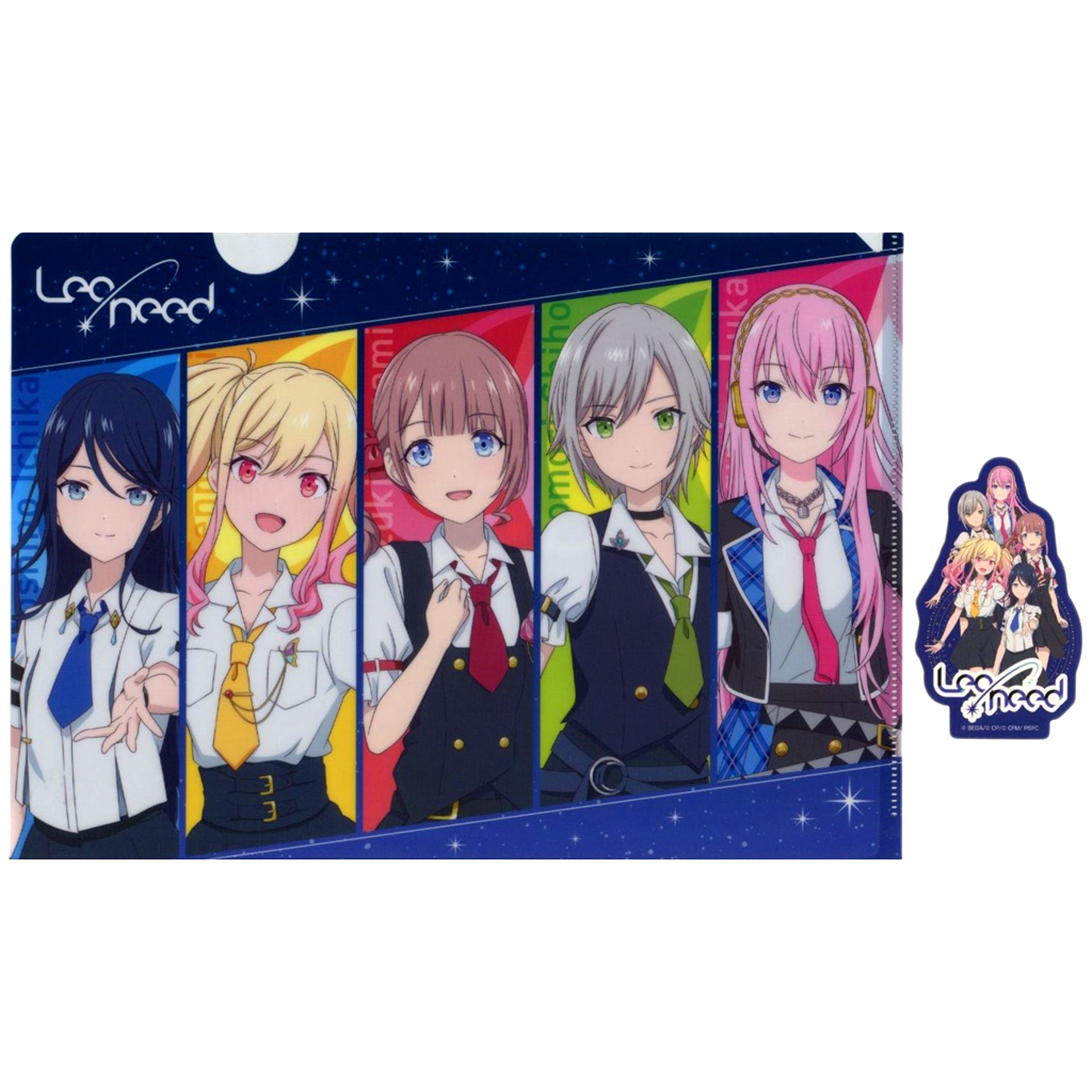Leo/need Prize D Project Sekai Movie A Miku Who Cant Sing and a Broken Sekai A4 Clear File & Sticker Set Sega Lucky Kuji [USED]