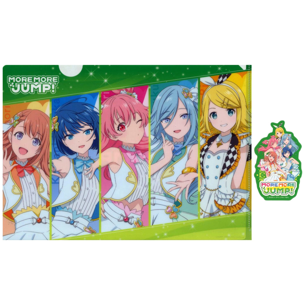 MORE MORE JUMP! Prize D Project Sekai Movie A Miku Who Cant Sing and a Broken Sekai A4 Clear File & Sticker Set Sega Lucky Kuji [USED]