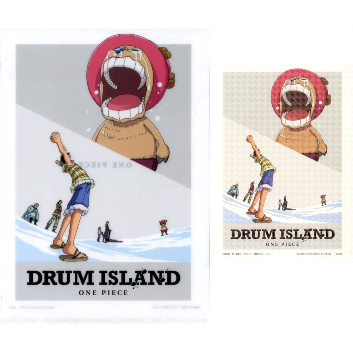 One Piece Chopper & Others Drum Island Arc Ichiban Kuji The Greatest Battle: To the Grand Line A4 Clear File & Sticker Set Selectable Assortment Prize I [USED]