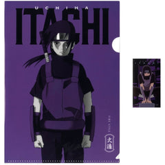Naruto: Shippuden Itachi Uchiha Anbu Ichiban Kuji Crimson Eyes that Reflect the Heart A4 Clear File & Sticker Prize H [USED]