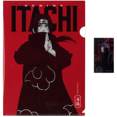 Naruto: Shippuden Itachi Uchiha Ichiban Kuji Crimson Eyes that Reflect the Heart A4 Clear File & Sticker Prize H [USED]