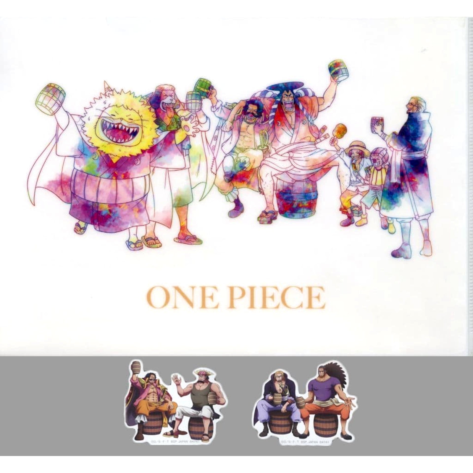 One Piece Roger Pirates Ichiban Kuji Roger Pirates Legendary Pirate A4 Clear File & Sticker Set Prize I [USED]