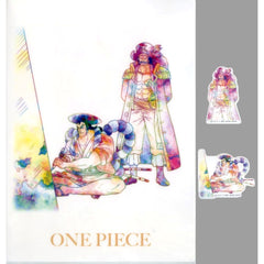 One Piece Oden Kozuki Gol D. Roger Ichiban Kuji Roger Pirates Legendary Pirate A4 Clear File & Sticker Set Prize I [USED]
