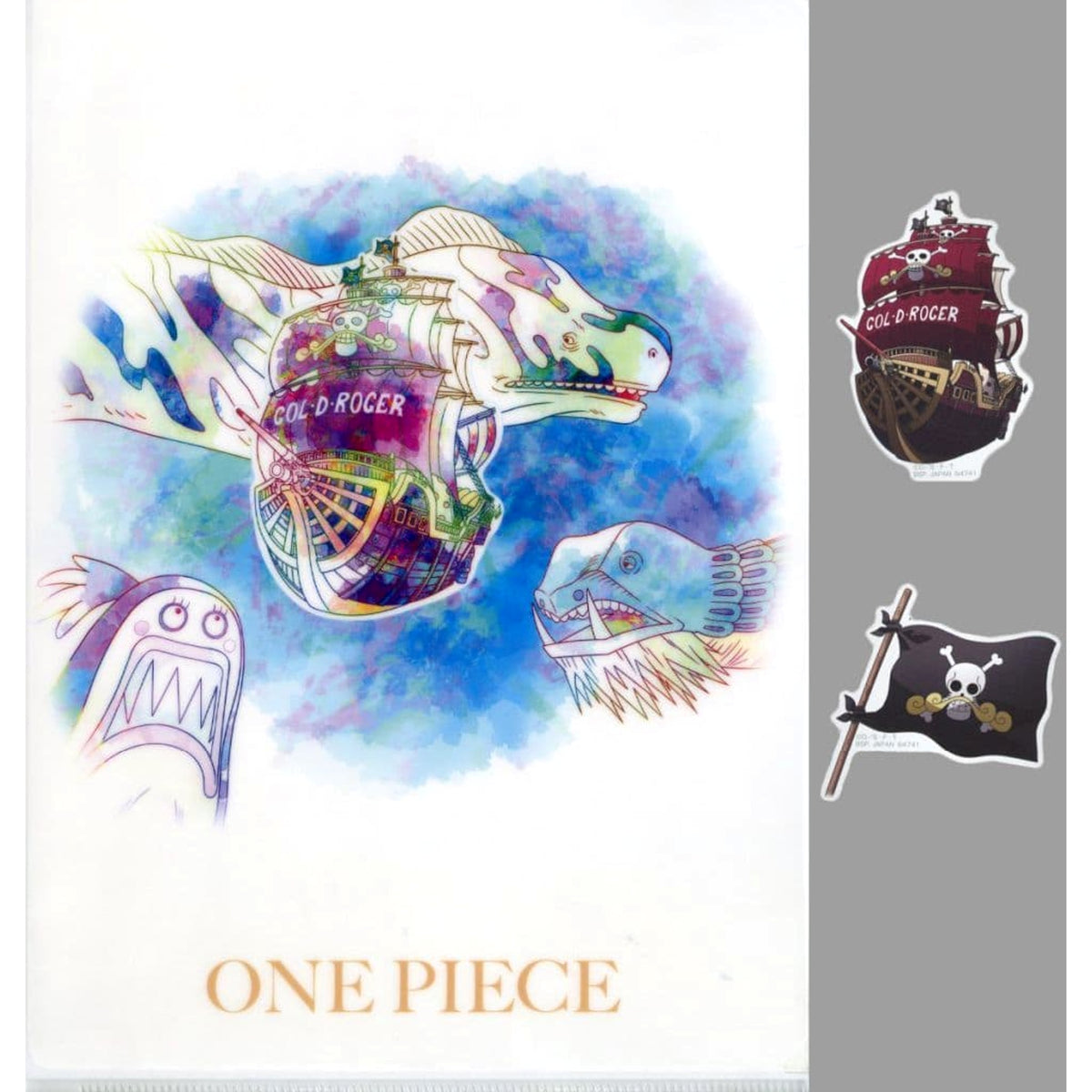 One Piece Oro Jackson Ichiban Kuji Roger Pirates Legendary Pirate A4 Clear File & Sticker Set Prize I [USED]