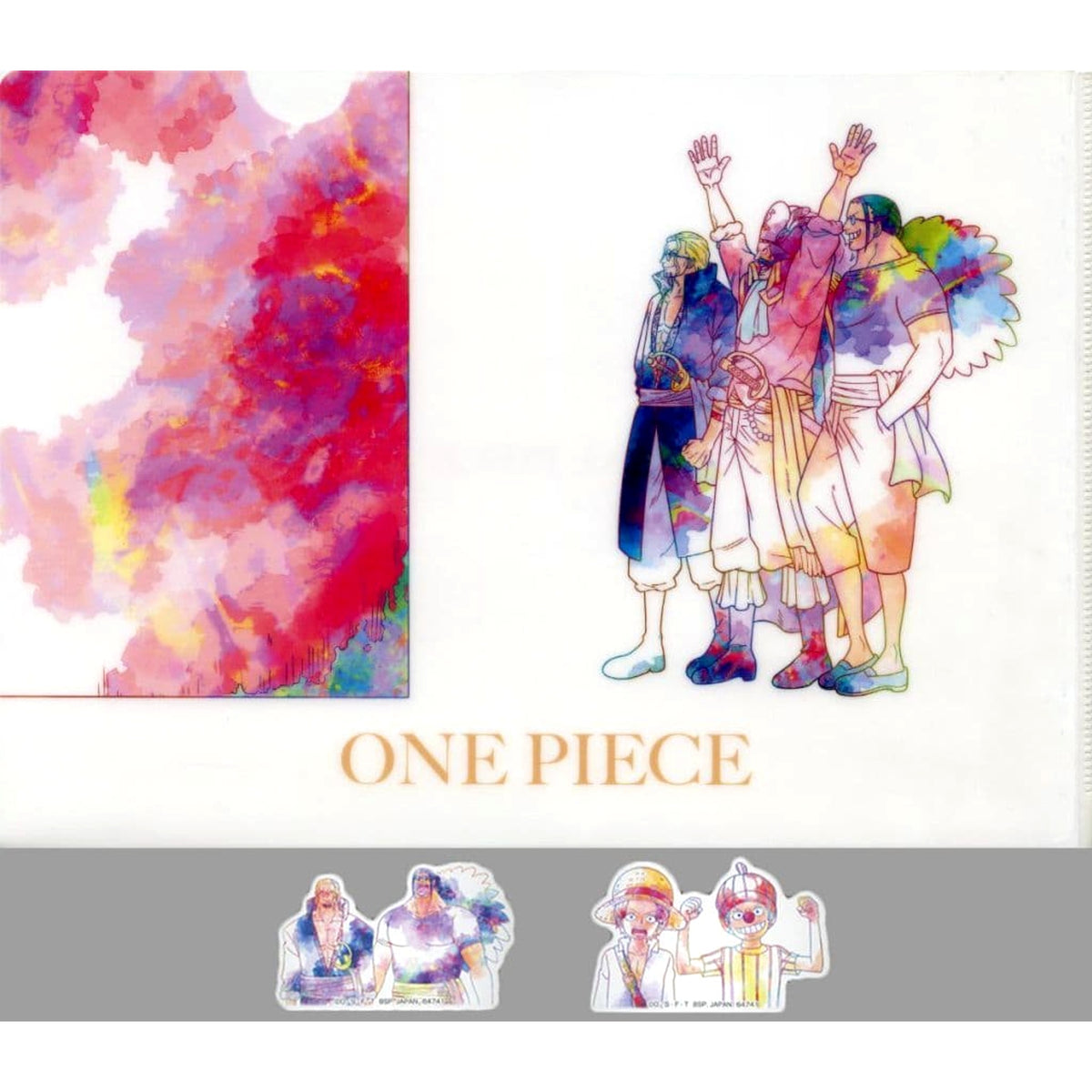 One Piece Silvers Rayleigh & Others Ichiban Kuji Roger Pirates Legendary Pirate A4 Clear File & Sticker Set Prize I [USED]