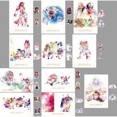 One Piece Gol D. Roger & Others All 11 Types Set Ichiban Kuji Roger Pirates Legendary Pirate A4 Clear File & Sticker Set Prize I [USED]