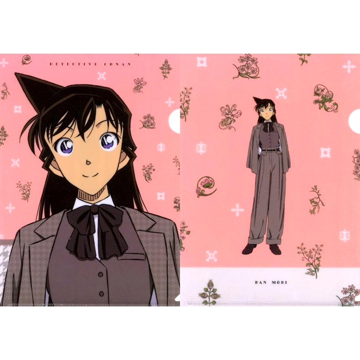 Ran Mouri K Prize Detective Conan Vintage Look A4 Clear File 2 Piece Set Sega Lucky Kuji [USED]