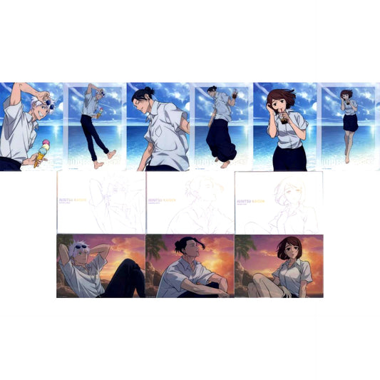 Set of 6 F Prize Jujutsu Kaisen Time of Bright Daylight and Time of Twilight A4 Clear File Set Sega Lucky Kuji [USED]