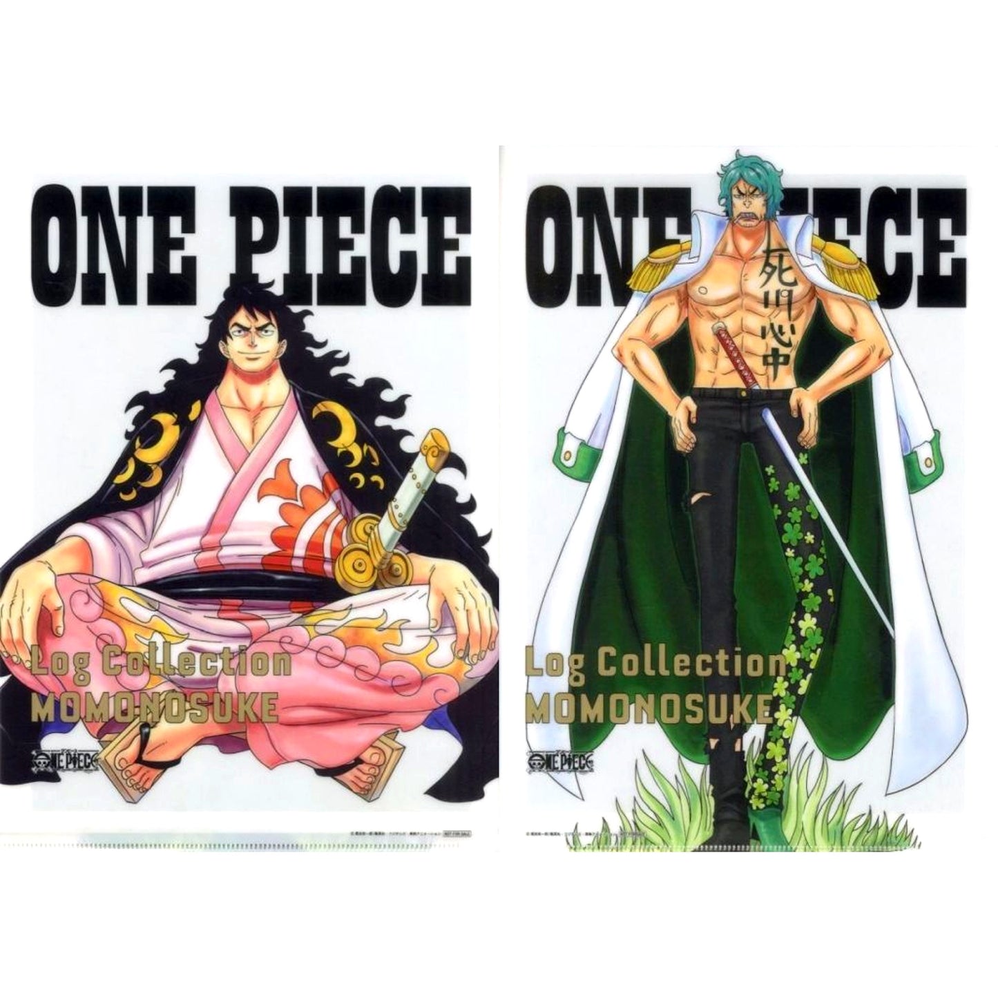 Kozuki Momonosuke / Ryokugyu Aramaki A4 Clear File Bonus Item for DVD One Piece Log Collection MOMONOSUKE First Press Pre-order Maker Bonus [USED]