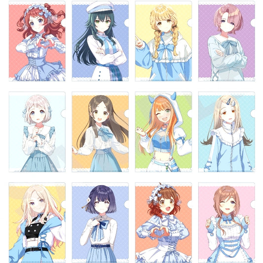 Set of 12 Gakuen Idolmaster Trading A5 Clear File [USED]