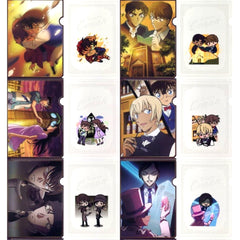 Set of 6 K Prize Detective Conan Memorial Cut FILE.3 Clear File Set Sega Lucky Kuji [USED]