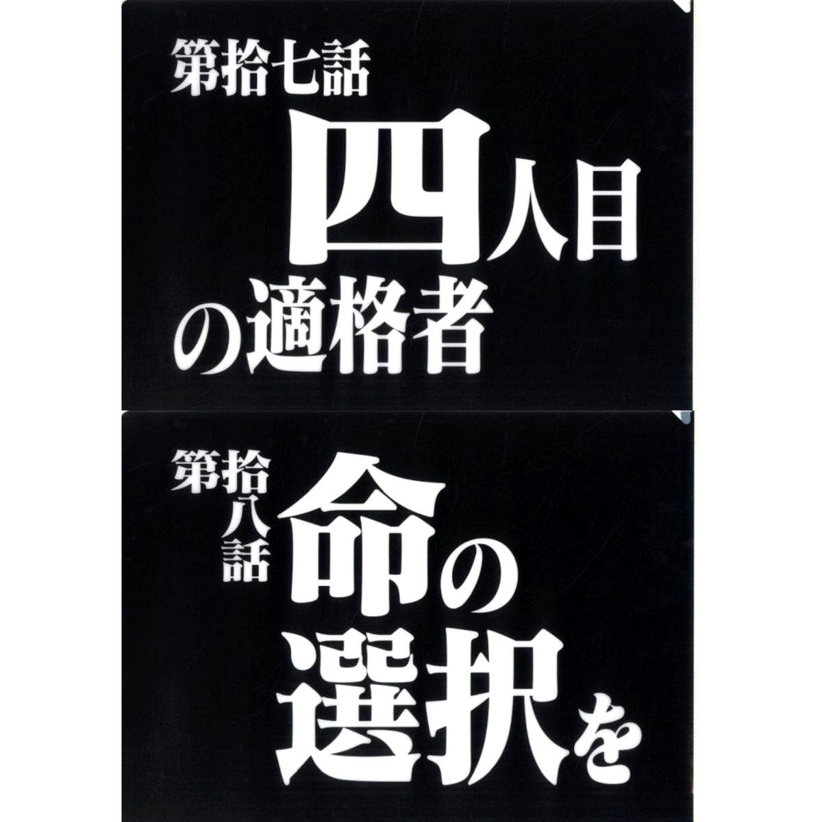 Episode 17 and Episode 18 Clear File Set Ichiban Kuji Neon Genesis Evangelion 30th Anniv Prize G [USED]