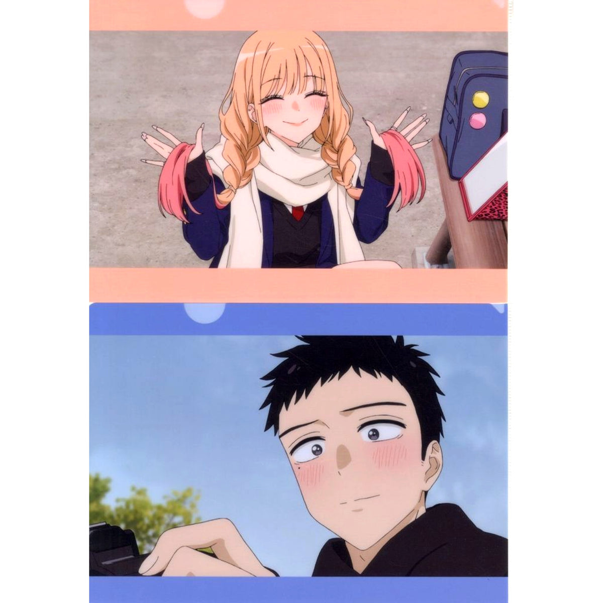 Marin Kitagawa Braids Bench Wakana Gojo Clear File Set G Prize Ichiban Kuji TV Anime My Dress-Up Darling Season 2 [USED]