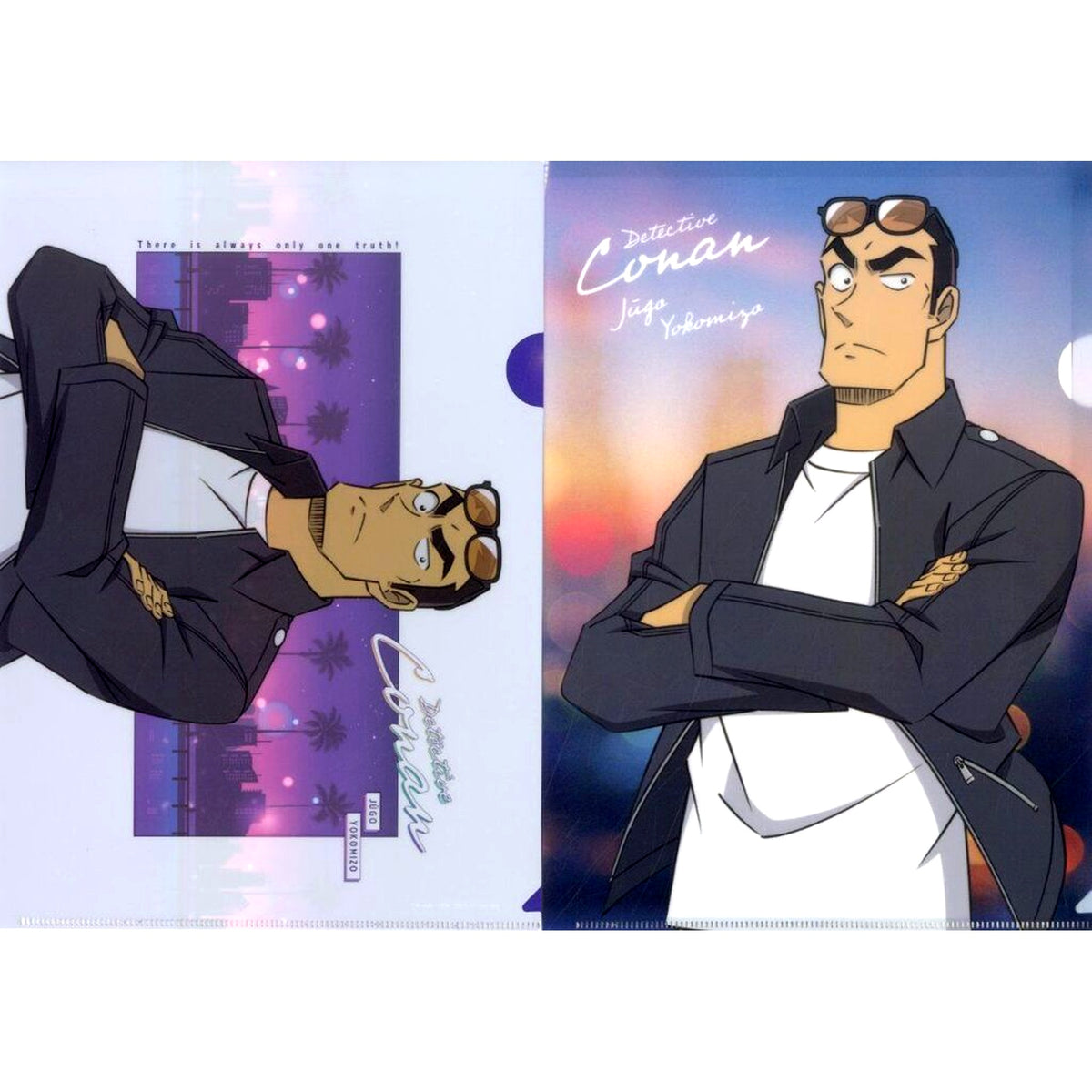 Jugo Yokomizo J Prize Detective Conan Neo City Pop A4 Clear File Set Sega Lucky Kuji [USED]