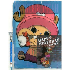 One Piece Chopper Ichiban Kuji Happy Birthday Chopper 2-Piece Clear File Set with Charm Pen & Stationery Prize H [USED]