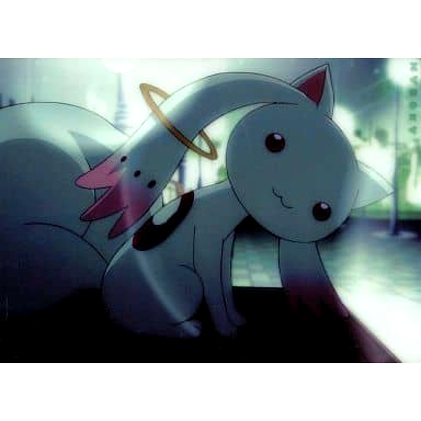 Puella Magi Madoka Magica Kyubey Contract Ichiban Kuji Kyubey Clear File & Sticker Contract Prize E [USED]