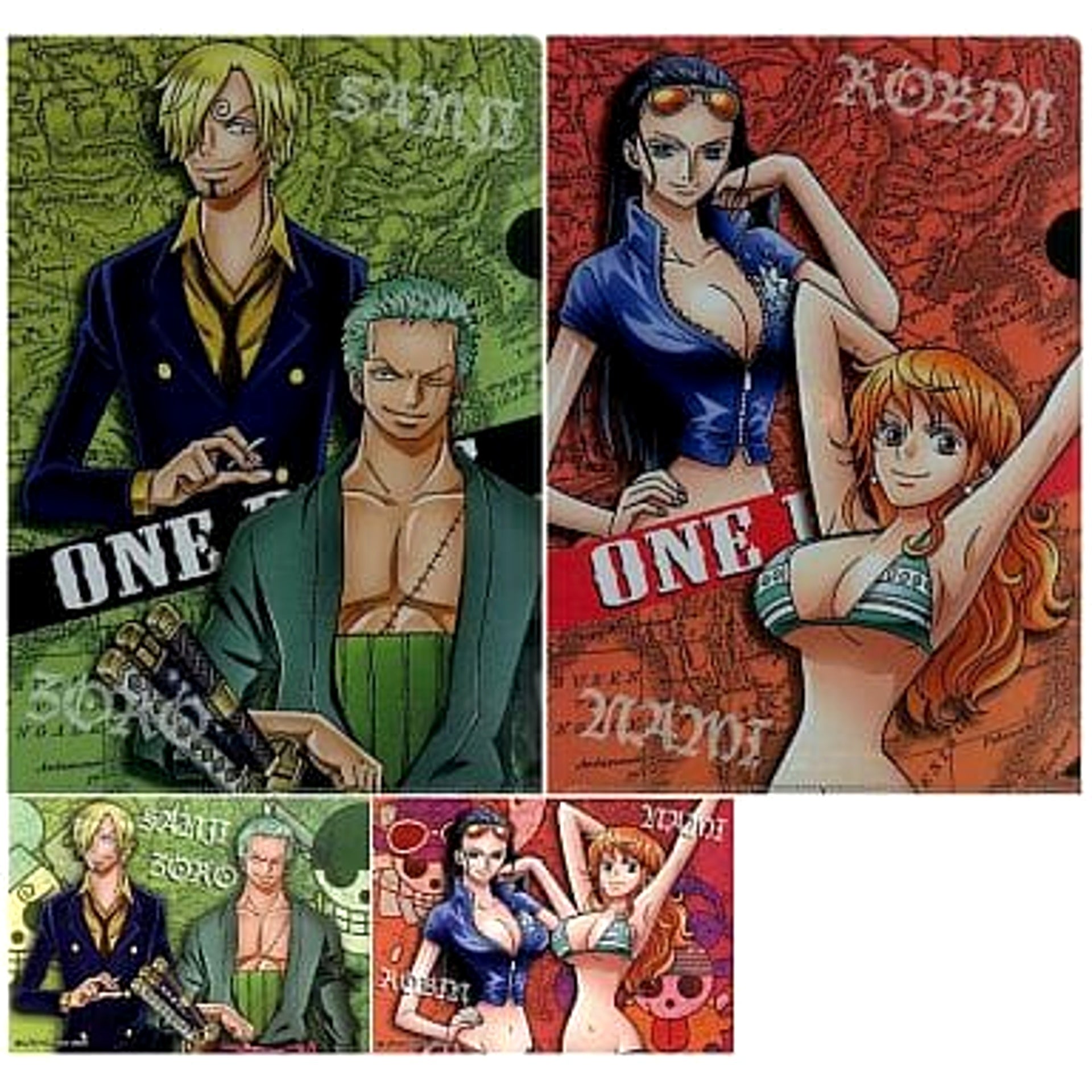 One Piece Sanji & Others Ichiban Kuji Romance Dawn For The New World Part 2 Clear File & Sticker Prize I [USED]