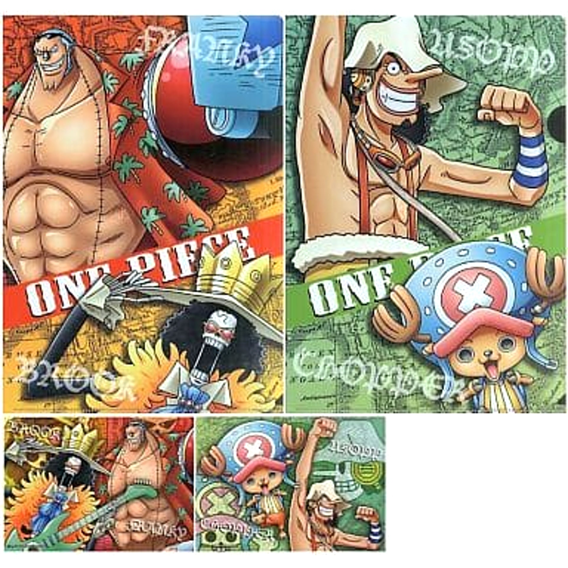 One Piece Brook & Others Ichiban Kuji Romance Dawn For The New World Part 2 Clear File & Sticker Prize I [USED]