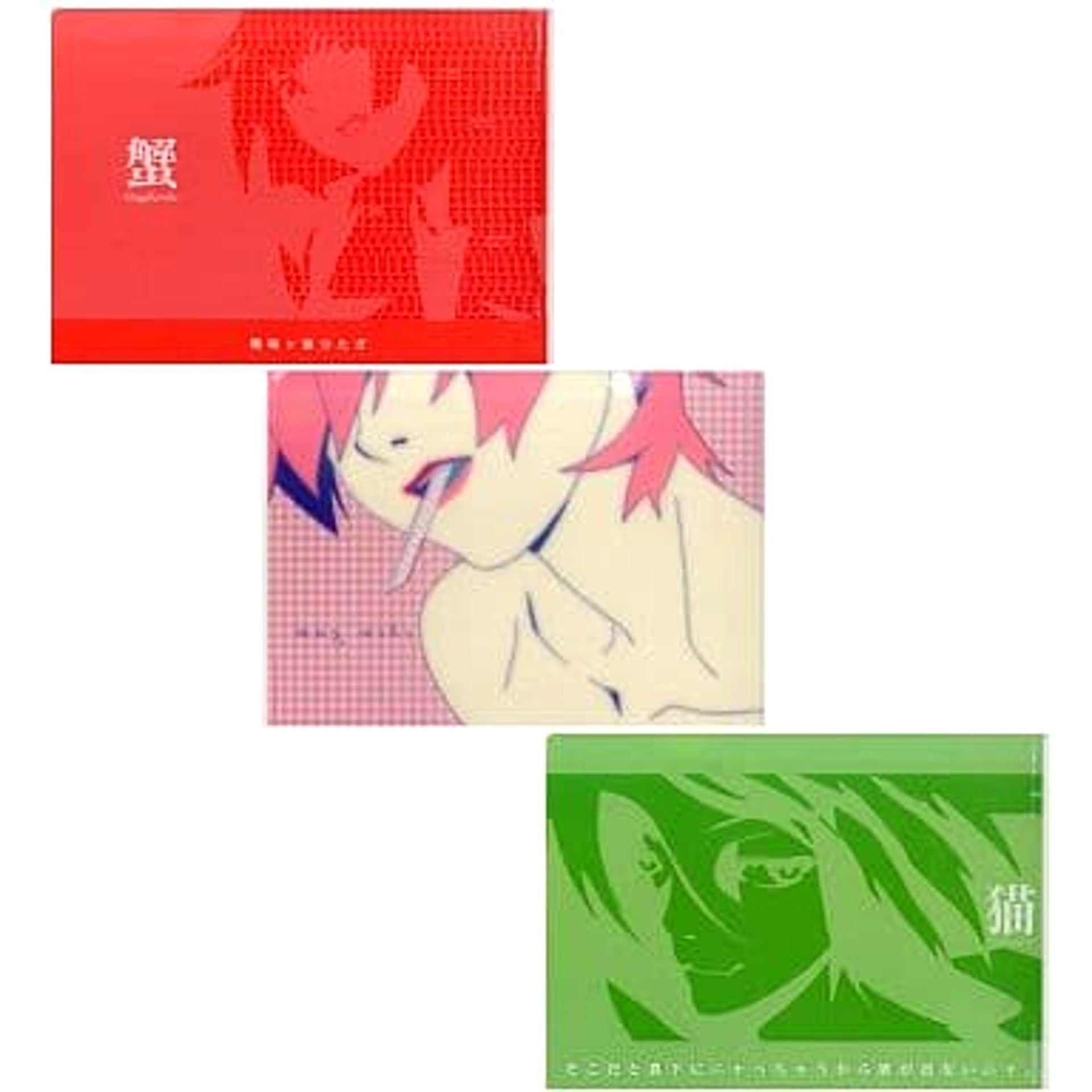 Bakemonogatari x Kizumonogatari Hitagi Senjougahara Suruga Kanbaru Tsubasa Hanekawa Ichiban Kuji File Folder Prize J [USED]