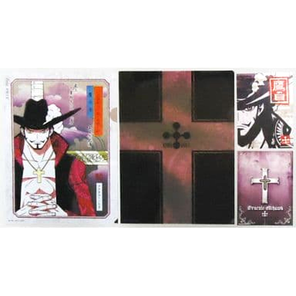 One Piece Dracule Mihawk Ichiban Kuji Swordsman Arc Clear File & Sticker Prize H [USED]