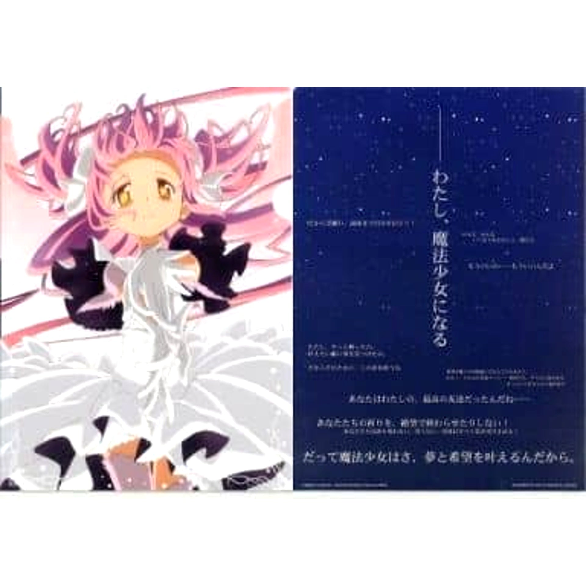 Puella Magi Madoka Magica Madoka Kaname Ichiban Kuji Premium Part2 A4 File Folder Included with Clear File Set Prize E [USED]