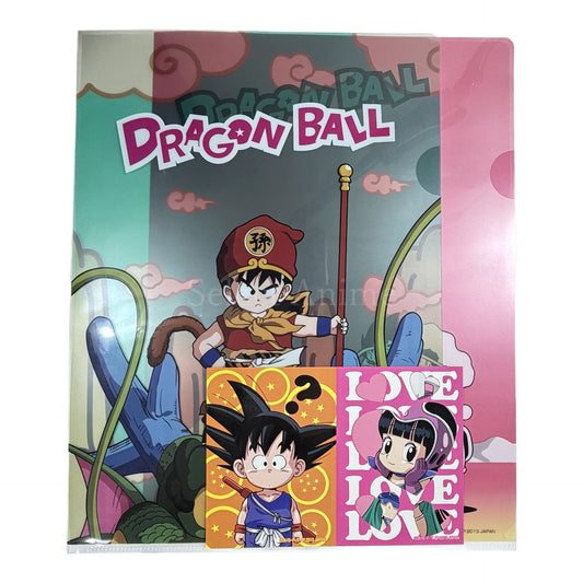 Son Goku Youth Son Gohan & Chi-Chi G Prize Ichiban Kuji Dragon Ball World Clear File Set [USED]
