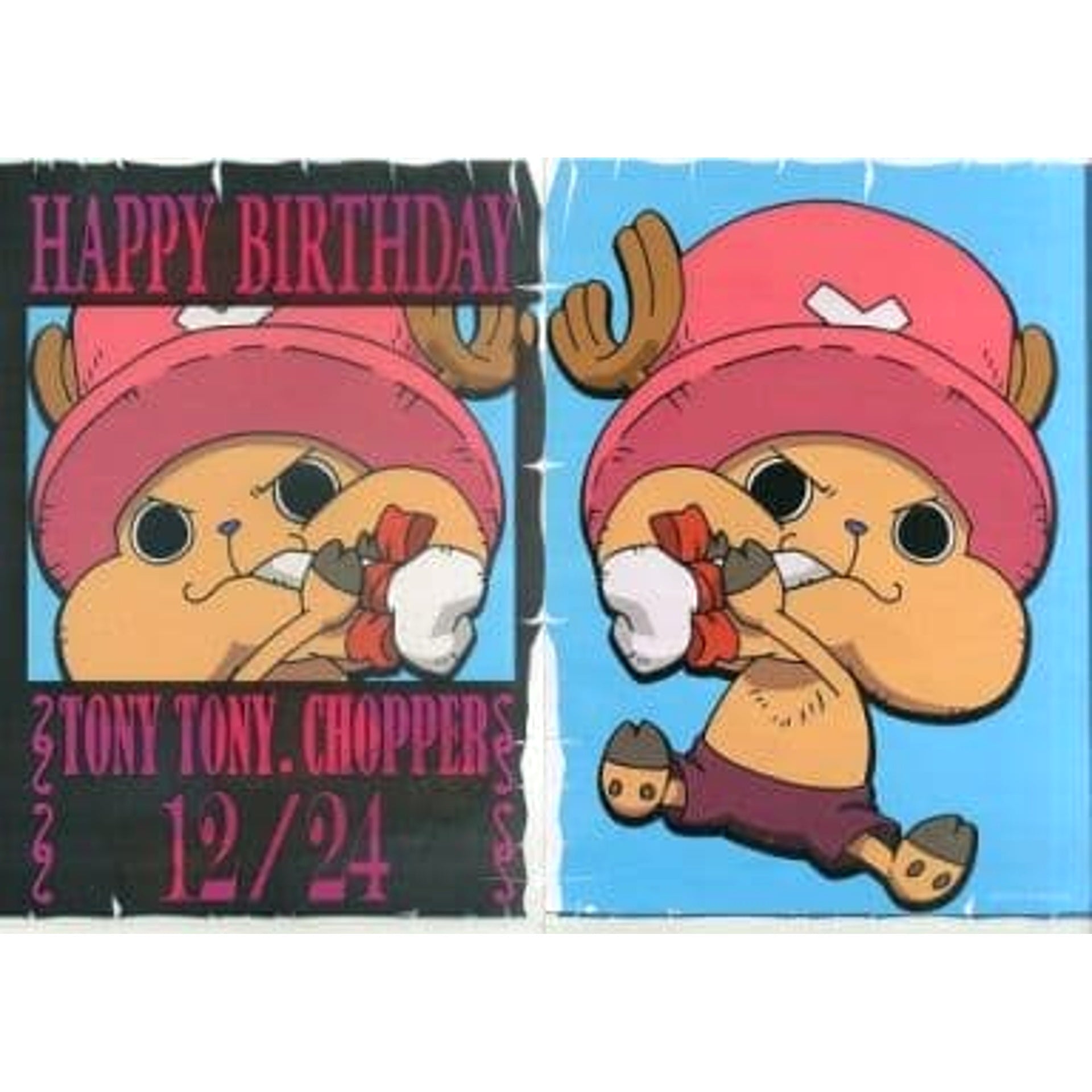 One Piece Chopper Biting a Bone Ichiban Kuji Happy Birthday Chopper A4 File Folder Included with Charm Pen & Stationery Set Prize H [USED]