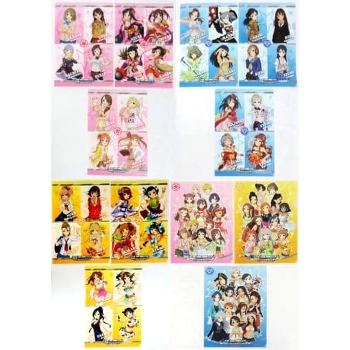 THE IDOLM@STER Cinderella Girls Kanako Mimura & Others All 4 Types Set Ichibankuji V A4 File Folder Prize E [USED]
