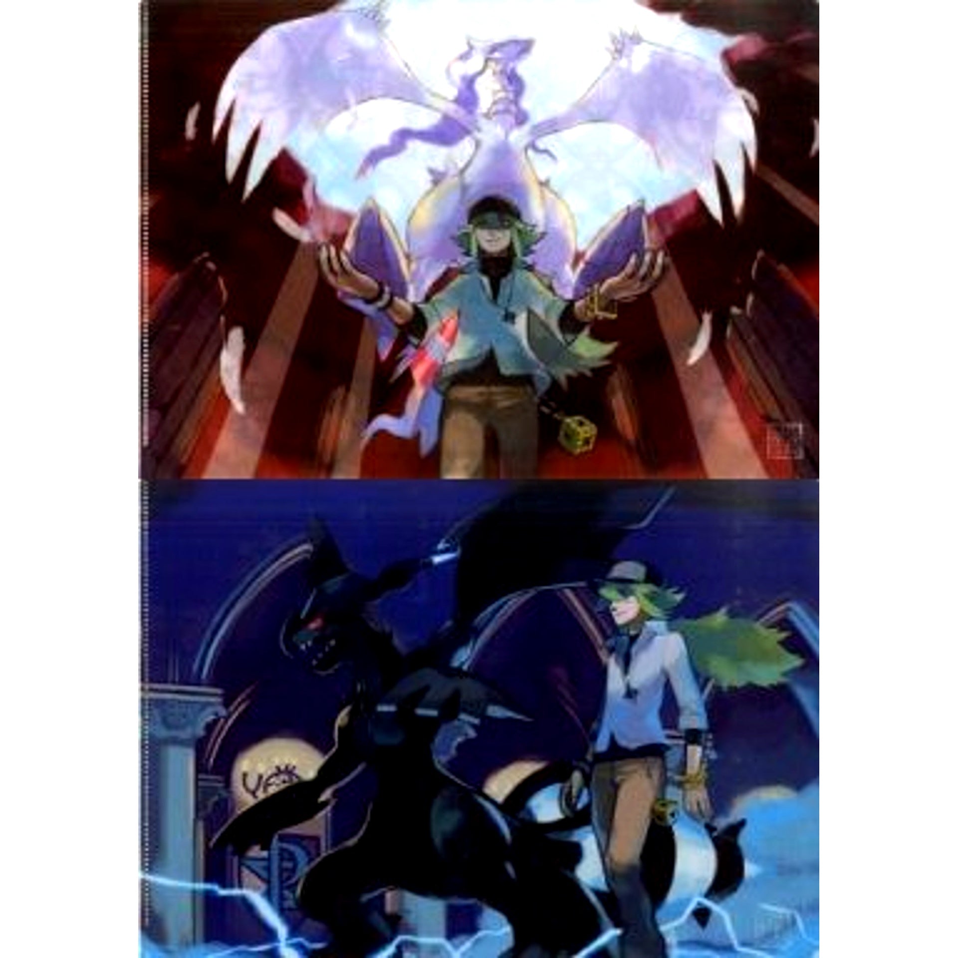 N's Reshiram & N's Zekrom Set Set of 2 A4 Clear File PG Pokemon Pokemon Center Limited [USED]