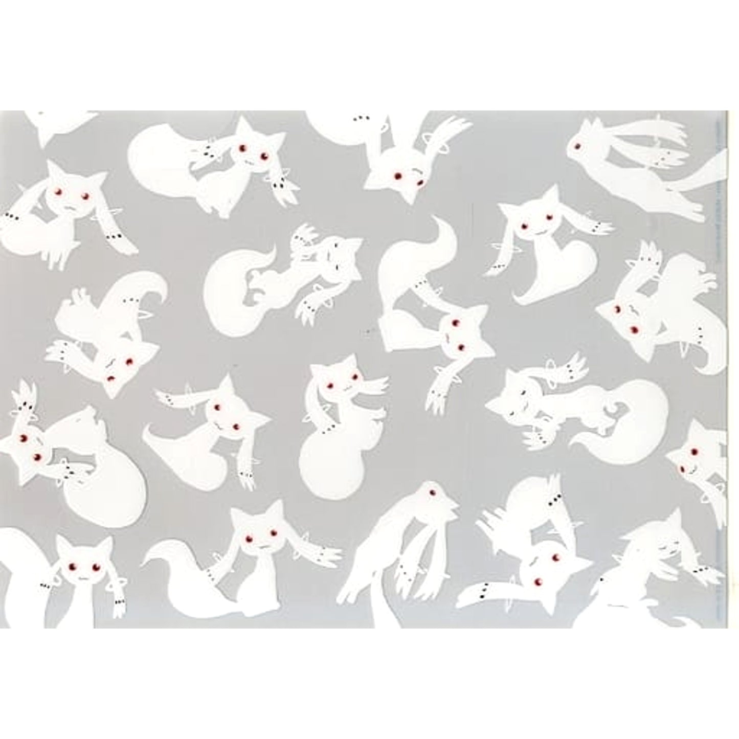 Puella Magi Madoka Magica The Movie Kyubey Background Silver Ichiban Kuji A4 File Folder Included with 3-Piece Clear File Set Prize H [USED]