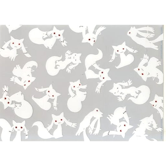 Puella Magi Madoka Magica The Movie Kyubey Background Silver Ichiban Kuji A4 File Folder Included with 3-Piece Clear File Set Prize H [USED]