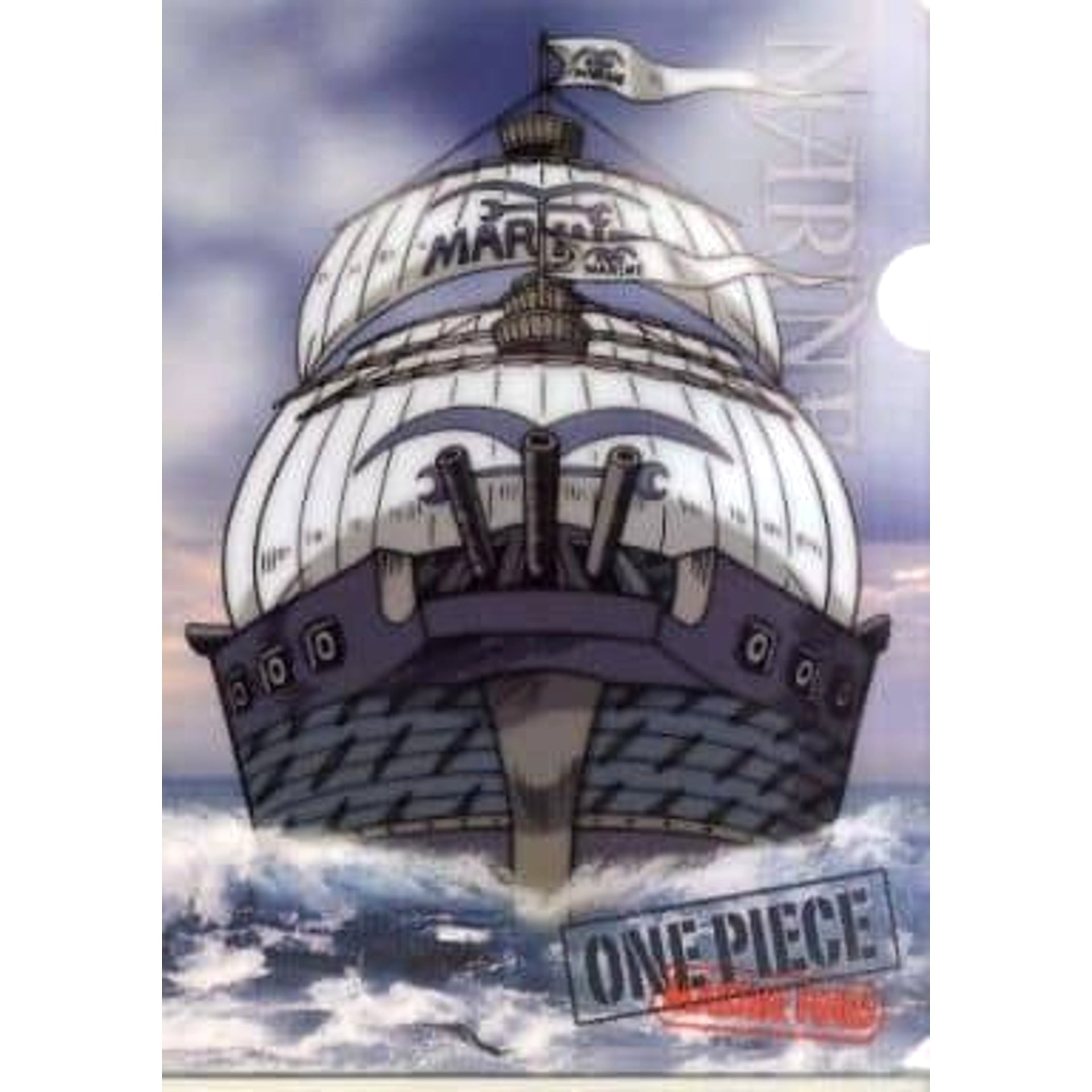 One Piece Navy Ship Ichiban Kuji Marineford Arc A4 File Folder Included with Clear File Set Prize H [USED]