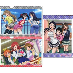 Love Live! Kotori Minami & Others Ichiban Kuji A4 Clear File Set of 3 Prize G [USED]