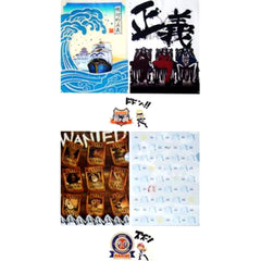 Set of 2 F Prize A4 Clear File Set Ichiban Kuji One Piece VS Navy [USED]
