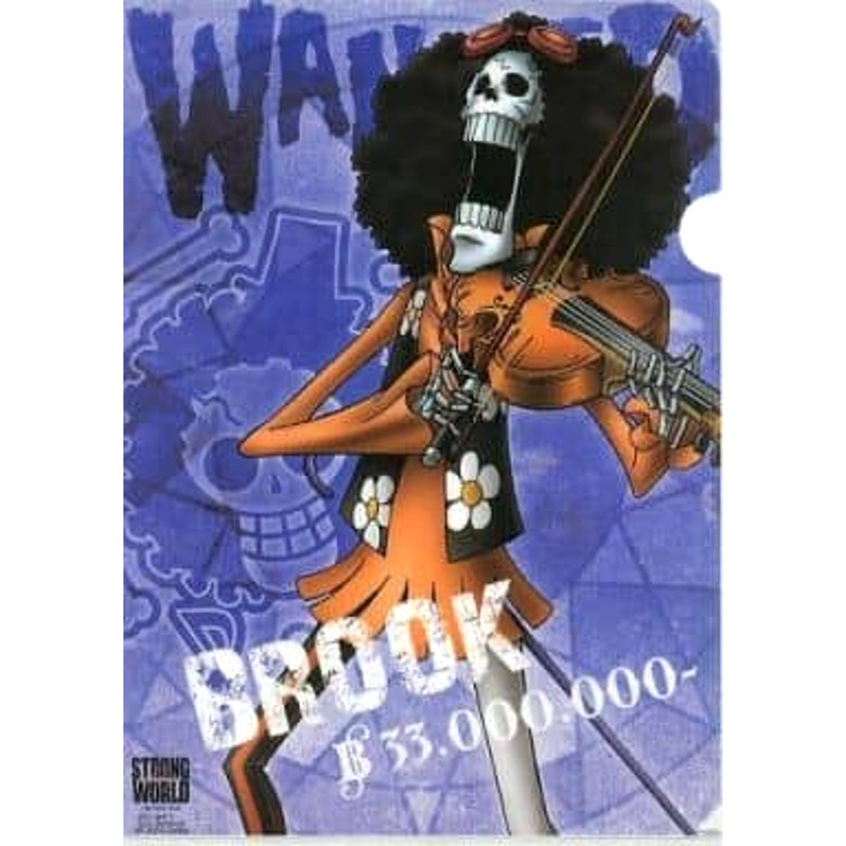 One Piece Film Strong World Brook Ichiban Kuji A4 File Folder Included with Clear File Set Prize K [USED]