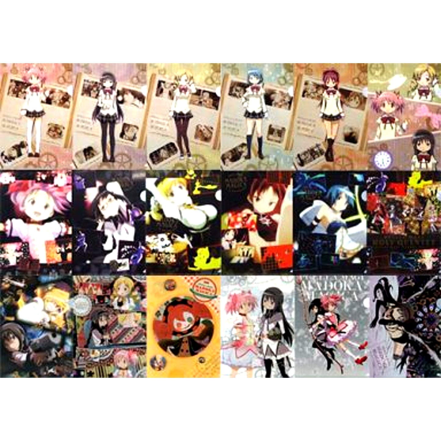 Set of 18 A4 Clear File Puella Magi Madoka Magica The Movie Rebellion 2014 Sega & AG Square Play + Get Madoka Magica Campaign [USED]