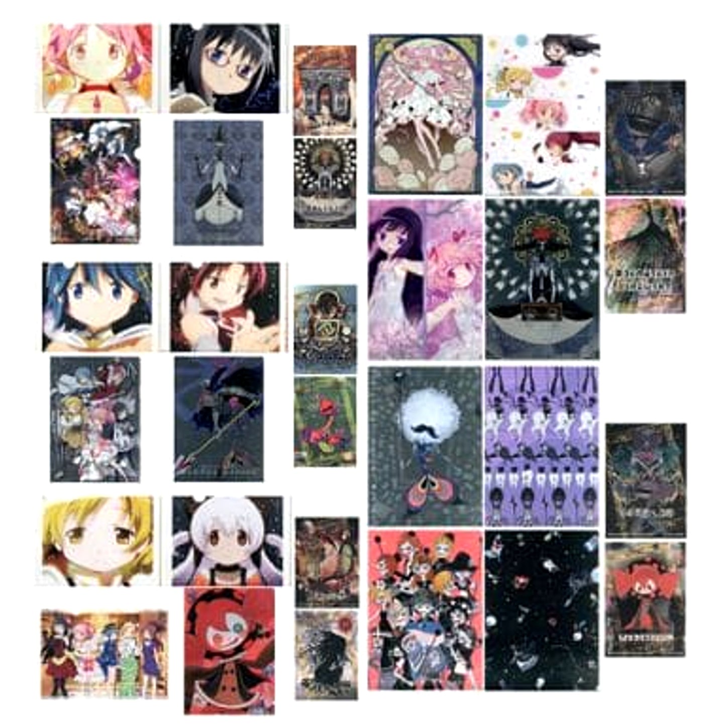 Puella Magi Madoka Magica The Movie Madoka Kaname & Others All 5 Types Set Ichiban Kuji Premium Special Limited A4 Clear File & Sticker Prize J [USED]