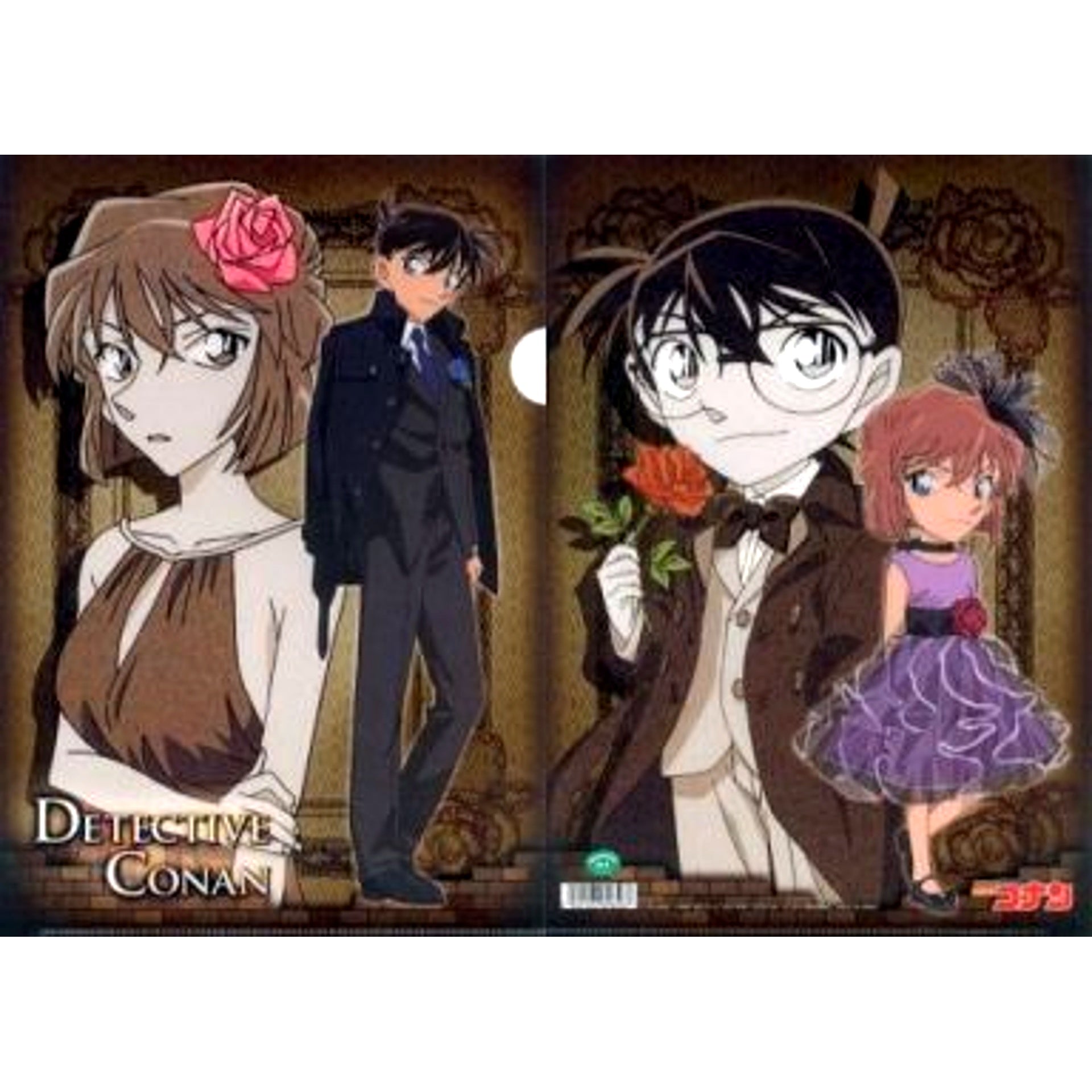 Shinichi & Haibara / Conan & Haibara Rose B A4 Clear File Detective Conan [USED]