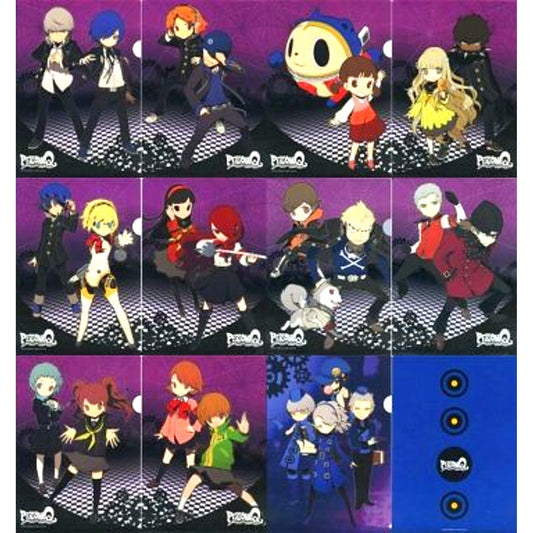 Set of 6 Visual Clear File 3DS Game Persona Q Shadow of the Labyrinth Ebten Purchase Bonus [USED]