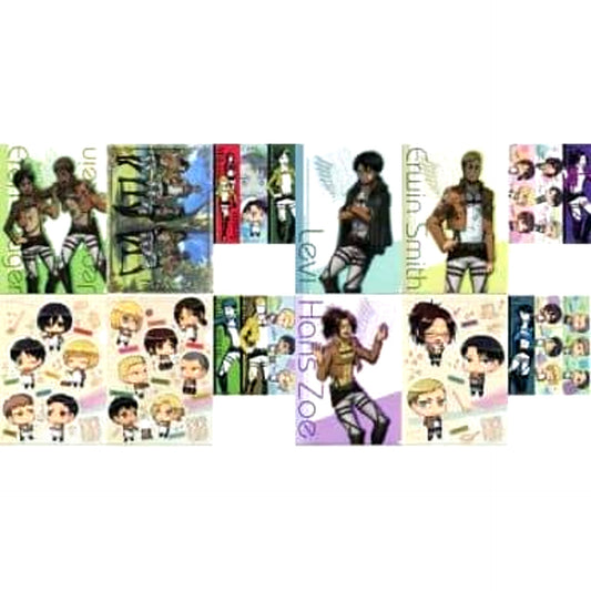 Attack on Titan Hange & Others All 4 Types Set Ichiban Kuji Fly! Survey Corps!! A4 File Folder Set Prize G [USED]