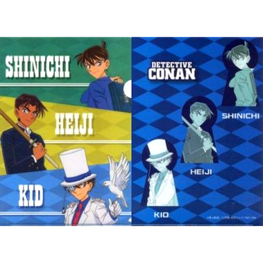 Shinichi Heiji Kid G Prize A4 Clear File Sega Lucky Kuji Detective Conan [USED]